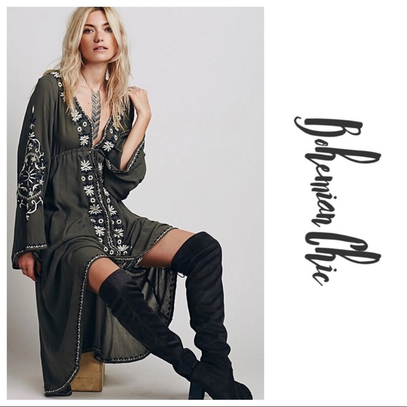 HARLOW-Bohemian Chic HI-Lo Dress
Dark Olive - Picture 2 of 4